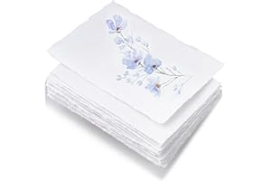 Wanderings Carta A4 Fatta a Mano con Bordo Irregolare - 21x30 cm, 150 GSM, 50 Fogli di Carta Testurizzata - Perfetta per Acquerello Leggero, Disegno, Scrittura, Stampa e Media Misti