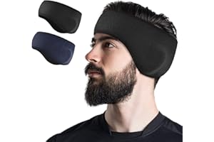 Telgoner Bandeau de Sports d'hiver pour Femmes et Hommes, Cache-Oreilles Bandeaux Cache-Oreilles Chaud Coupe-Vent Parfait pour la Course à Pied Randonnée Vélo de Jogging, 2 Pièces