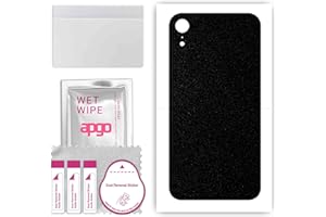 apgo skin sticker film foil vinilo lámina para la parte posterior del teléfono inteligente para Apple iPhone XR Negro mate