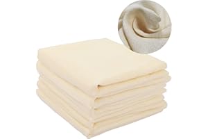 Etamine Alimentaire 6 pièces Cheesecloth 50x50cm, Mousseline Alimentaire, Filtre Alimentaire Réutilisables et lavables Mousseline de Coton Non Blanchi pour Filtrer tofu Fromage Beurre Jus Lait de Noix
