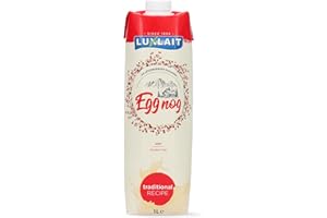 MY AMERICAN MARKET Luxlait Eggnog 6x1l, cremiger Eierpunsch alkoholfrei aus Ei, Milch und Sahne für Weihnachten und Silvester, Sahnepunsch zum Trinken und Backen