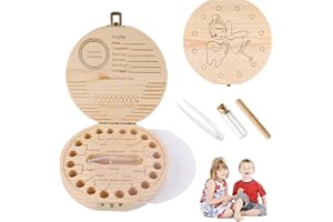 LWTSRP Scatola per Denti da Latte, Contenitore per Denti da Latte, Denti Salva Box per Bambini, con Pinzetta e Bottiglia Desiderata, Contenitore per Denti dei Bambini, Regalo per Ragazze e Ragazzi