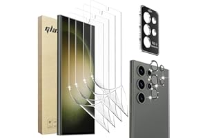 Bigqin 4-pak ochraniacz ekranu z TPU kompatybilny z Samsung Galaxy S23 Ultra 6,8 cala 2023 (nie szkło), osłona obiektywu aparatu ze szkła hartowanego do S23 Ultra, odporny na zarysowania HD przezroczysty gładki w dotyku pokrowiec przyjazny