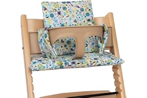 BABYLINE Funda Cojín para Trona Stokke. Compatible con Stokke, Stokke Tripp Trapp, Trip Trap Stokke, Stokke Trona Evolutiva y Stokke Trona (Love Azul)