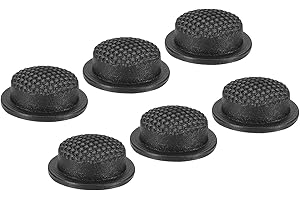 PATIKIL 0.49" LED Torcia Interruttore Tappo 6pz Silicone Morbido Scarpone Copertura per Spinta Pulsante Interruttore Elettrica Torcia Portatili Torce Fai da te Progetto Nero