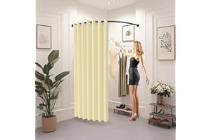 WPYGHLJN Camerino Negozio Abbigliamento, Portatile Camerini Spogliatoio Montato A Parete, Tipo C Spogliatoio Con Tenda per Prova Abiti Schermo Privacy, Grigio