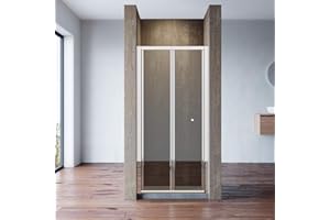 SONNI Kabina prysznicowa drzwi składane 80 x 185 cm drzwi prysznicowe ściana prysznicowa składana drzwi szklane prysznic kabina prysznicowa szklana kabina prysznic szklany