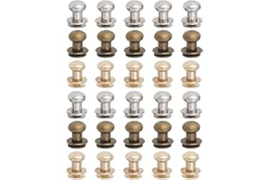eMagTech Lot de 30 Mini Boutons de Tiroir pour Boîte à Bijoux Petits Boutons avec Vis pour Portes de Meubles Armoires Coiffeuses Armoires Commodes (argent Bronze Or)