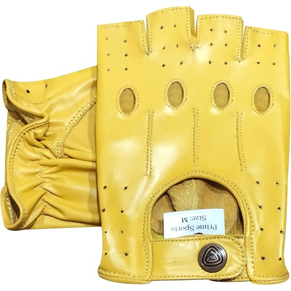 Prime Leather 309 Fingerlose Fahrhandschuhe – Aus Weichem Nappaleder, Mit Schnappverschluss – Für Motorrad, Radfahren, Fitness