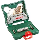 Bosch Home and Garden X/Line 30 Piece Titanium Accessory Set, Drill bits, Screwing bits, Universal Holder, Countersink,