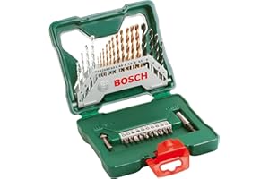 Bosch Home and Garden X/Line 30 Parça Titanyum Aksesuar Seti, Matkap uçları, Vidalama uçları, Üniversal Tutucu, Havşa açıcı, 