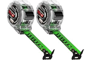 OLDPAPA Stainless Steel Tape Measure with Fluorescent Waterproof Tape Measure, Thicken Ruler Tape with Rust and Corrosion Resistant Stainless Steel for Industrial and Home (2PCS-10M)