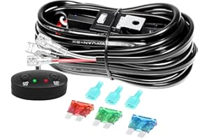 ‎RIGIDON RIGIDON Kabelbaum Kabelsatz Relais Adapter für KFZ Scheinwerfer Arbeitsscheinwerfer Tagfahrleuchten Lichtleisten DC 12V/40A 18AWG (Modell G für 1 Lampe Umschalten zwischen verschiedenen Modi)