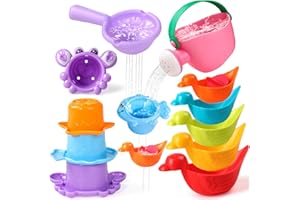Fajiabao Juguetes Bañera Bebe 1 2 3 Año, Juguetes Baño Bebe, Juguetes Piscina Niños Bebé, Juguetes Playa Bebes, Juguetes de Agua para Niños Niñas Bebé 1 2 3 4 Años (Colores Aleatorios)