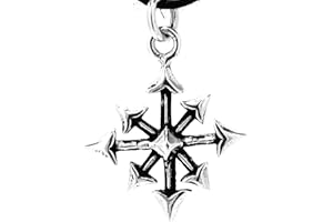 Kiss of Leather, delicate Chaos Star pendant, made of 925 sterling silver, number: 58
