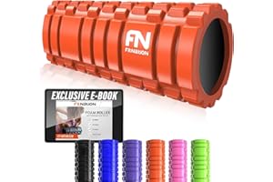 FIT NATION Faszienrolle Set mit E-Book & Video Kurs - Massage Roller für Rücken, Beine & Arme, Yoga Rolle, Fitness Rolle, Faszienrolle Rücken, Faszienrolle mit Noppen, 33 x 13 cm