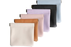 HORREX Selbstschließende Schminktaschen 4 Stücke Mini Tragbare Make Up,Keine Reißverschlusstasche,Geeignet zur Aufbewahrung von Kosmetika,Karten,Kopfhörern,Schlüsseln (Aufbewahrungstasche6)