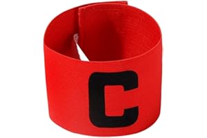 HINAA Fascia da braccio regolabile con logo C per adulti e ragazzi, fascia da capitano per calcio, hockey, rugby, netball