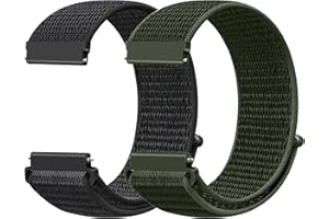 Runostrich Nylon Armband 16mm 18mm 19mm 20mm 22mm 24mm Sport Loop Schnellverschluss Uhrenarmband Aatmungsaktive Verstellbarer Ersatzarmband für Damen Herren