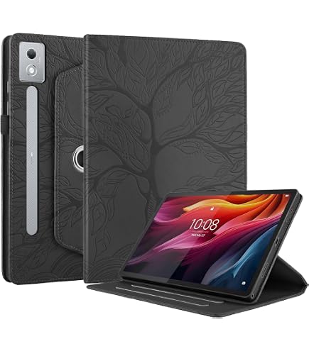 Étui Auslbin Pour Lenovo Idea Tab Pro / P12 2025 (Gen 2) – Cuir PU Marron, Avec Fente Cartes, Support