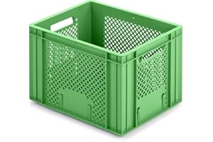 aidB Obst- & Gemüsekasten, 400x300x272 mm, robuster Obstkasten, stapelbarer Gemüsekasten