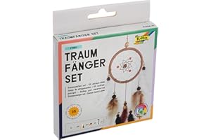 folia 23829 - Bastelset Traumfänger Ethno - Set zum Erstellen eines wunderschönen Traumfängers in Erdtönen, Erdtöne