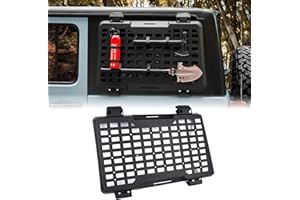 MAIKER OFF ROAD MAIKER Rear Window Molle Panel Modular Storage Panel System Rear Window Protective Decoration for 2018-2025 Jeep Wrangler JL 4 Doors, Driver side