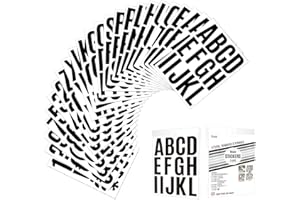 LZLPACKING Self Adhesive Vinyl Letter Number Stickers Kit, Mailbox Numbers Sticker for Mailbox, Alphabet Number Stickers, Decals for Sign, Kitchen,Door, Business, Addres (2inch, black)