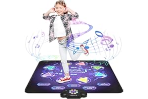 Gleamkid Tanzmatte Für Kinder, LED Licht-Tanzpad Mit 8 Tasten, Integrierter Musik, Bluetooth, 8 Modi, Kinder Von 3-12