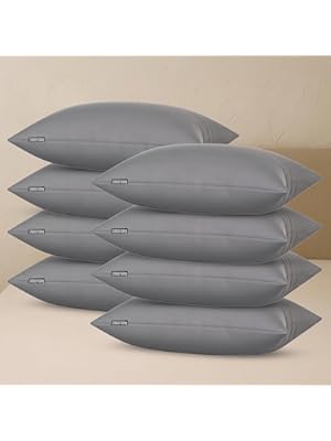 CareFoam Height Adjustable Microfiber Sleeping Pillows – Set of 8 | 16" x 24"| Soft, Supportive & Washable | Ideal for Back, Side & Stomach Sleepers |