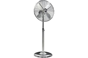 Farelek Arizona Ventilateur sur pied 40 cm Chrome