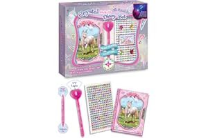 Mad Ally Kids Secret Diary Set for Girls | Style Up Your Own Diary with 2 Sheets of Gem Stickers | 4 Gems | Lollipop Pen | Perfect Present for Girls | Cute Girls Stationary Pack | Unicorn Theme