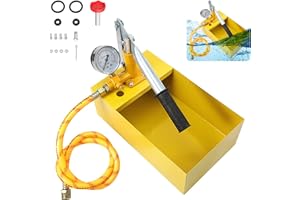 Dyna-Living Pompe d'essai, pompe de remplissage, pompe d'essai solaire, pompe d'essai de pression, pompe d'essai de pression de chauffage, pompe d'essai de pression hydraulique 25 bar / 2,5 MPa