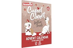 Rosewood Cupid & Comet - Calendario de Adviento de Navidad para Perros, golosinas para Perros