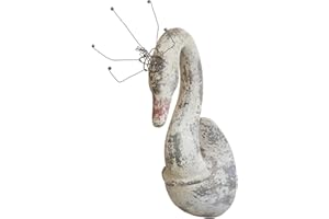 Creative Co-Op Magnesia łabędź dekoracja ścienna z metalową koroną