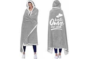 ACCZ Oma Geschenk, Personalisierte Decke mit ärmeln Oma Geschenke zum Geburtstag, Geburtstagsgeschenk Weihnachtstag Muttertagsgeschenk für Oma,Beste Geschenkideen für die Oma