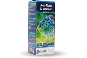 NT Labs Aquarium Anti-Fluke and Wormer, Tropical & Coldwater Aquarium Medicine, Treats Internal Worms, Combats External Parasites Such as Skin & Gill Flukes (20ml - Treats 2 Courses of 500L)