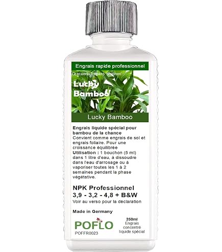 POFLO Engrais Spécial Lucky Bamboo - Fertilisant NPK 250ml Pour Dracaena Sanderiana