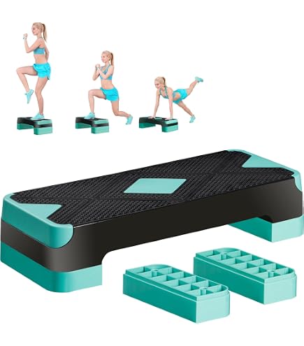 Step Aeróbico FUNJEPE 3 Alturas - Plataforma Para Ejercicio En Casa O Gimnasio