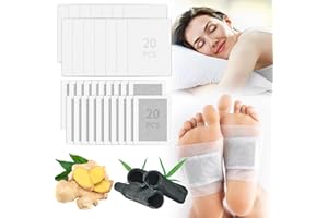 IKELY 20 Stück Detox Fußpflaster,Entgiftungspflaster Füße Original,Natürliche Deep Cleansing Foot Pads,Detox Pflaster Fuß,Detox Foot Patch Entgiftung,für Reinigung Körpers Tiefschlaf 100% Natürliche Fußpads