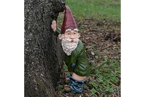 EGEKTBH Garden Gnomes Ornaments, Waterproof Resin Funny Garden Gnome Statue Ornaments, Garden Gnome Outdoor Decoration for Patio Yard Lawn Porch (15cm)