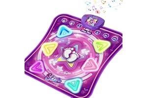 SUPRBEE Tanzmatte Kinder Spielzeug Geschenke 3 4 5 6 7 8 9 10+ Jahre, Musikmatte für mädchen/jungen mit LED-Lichtern&Bluetooth, 5 Spielmodi Integrierte Musik, Geburtstag Weihnachten Spielzeug (6 Lichtpfeile)
