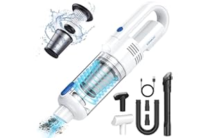 SIMWAL Odkurzacz ręczny Akumulator 9500PA Odkurzacz samochodowy Odkurzacz ręczny 120W Bezprzewodowy przenośny odkurzacz ręczny z diodą LED, torbą organizacyjną, różnymi akcesoriami