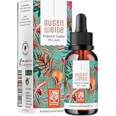 Vitamin A Tropfen hochdosiert - 5000 I.E (1500 µg) je Tagesdosis - Vegan - Vitamin A flüssig - Retinol Naturtreu Augenweide 1
