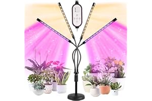 PKBD Grow Light, 100 LED Luce di coltivazione a spettro completo per piantine con 10 livelli di attenuazione e 3 modalità di illuminazione con timer automatico e supporto ad altezza regolabile