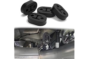 VBGURR 4 Pcs Exhaust Hanger 2 Holes Car Exhaust for Most Cars Truck Van Portability Exhaust Rubber Mount Mini Rubber Exhaust Pipe Hanger（Black）
