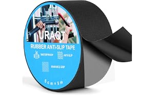 URAQT Gummigreppstejp, 5 cm x 5 m halkfri tejp för trappor inomhus och utomhus, halkfri självhäftande tejp med texturerat lim