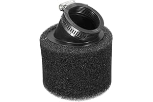 XZMALZYC 32mm 35mm 38mm 42mm 45mm 48mm Biegung Ellenbogen Halsschaum Luftfilter Schwammreiniger Moped Roller Schmutzbrause Bike Motorrad (Color : Black 32MM-W)