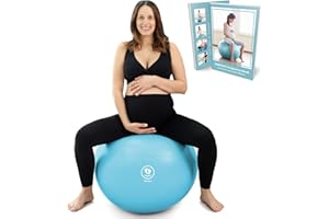 BABYGO® Birthing Ball For Pregnancy Maternity Labour & Yoga + Our 100 Page Pregnancy Book, Exercise, Birth & Recovery Plan, Anti-Burst Eco Friendly Material