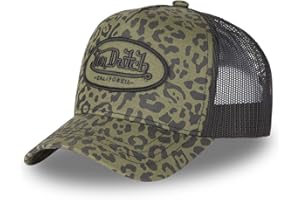 Von Dutch Casquette Homme & Femme Ajustable, Casquette Trucker Originale et Confortable, Noir, Vert, Taille TU